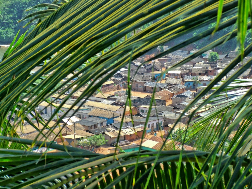 A more romanic view of the village of Butree,, as seen from Fort Batenstein